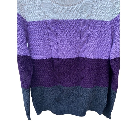 Croft & Borrow Purple Colorblock Sweater | Size:L - Picture 4 of 8